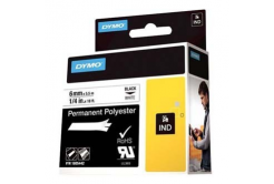 Dymo Rhino 1805442, 6mm x 5,5m, black text/white tape, original tape