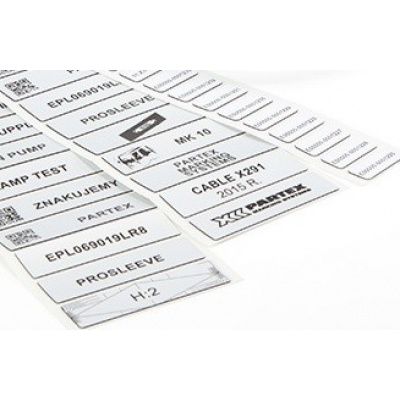 Partex EPL080060LR8C 80x60mm, silver 500 pcs EPL panel label