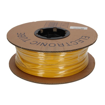 PVC oval marking tube, diameter 2,0-2,8mm, cross section 0,75-1,0mm, yellow, 100m