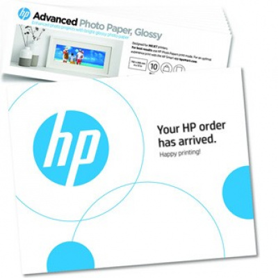 HP Photo Paper Advanced 49V51A, 250 g/m2, 4x12", 10x30,5cm, 10pcs, glossy, inkjet, white, photo paper