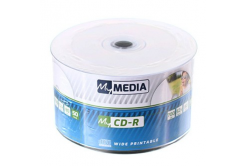 MyMedia CD-R, 69206, pack of 50, 700MB, 52x, 80 min., 12 cm, printable, Standard, wide printable
