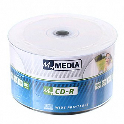 MyMedia CD-R, 69206, pack of 50, 700MB, 52x, 80 min., 12 cm, printable, Standard, wide printable