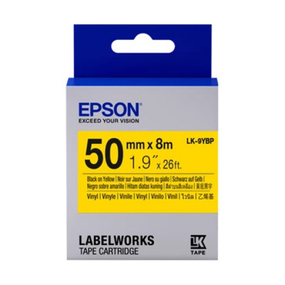Epson LabelWorks LK-9YBVN C53S659004 50mm x 7m, black text / yellow tape, vinyl, original tape