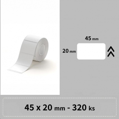 Niimbot A2A18918901, 45x20mm, 320pcs, white self-adhesive labels