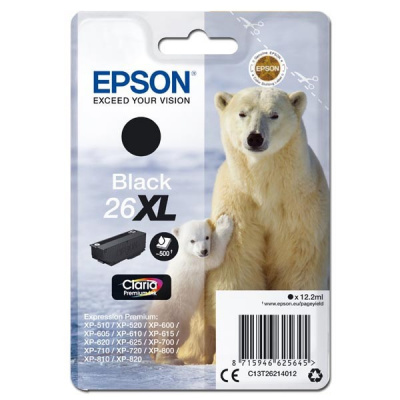 Epson 26XL T2621 black original ink cartridge