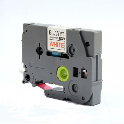 Compatible tape Brother TZ-212 / TZe-212, 6mm x 8m, red text / white tape