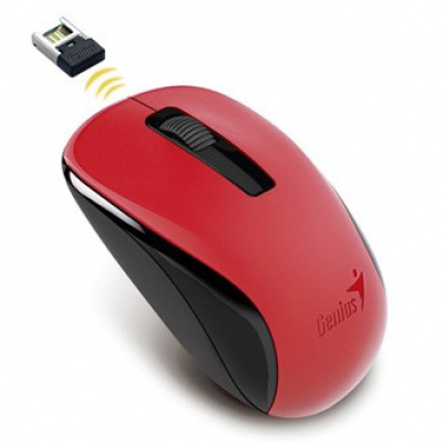 Genius Mouse NX-7005 31030017403, 1200DPI, 2.4 [GHz], optical, 3tl., wireless USB, red, AA