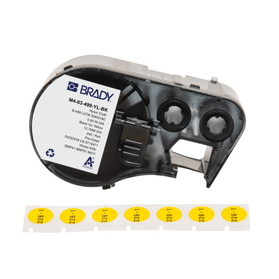 Brady M4-83-499-YL-BK / 170801, 12.70 mm, Nylon, black text / yellow tape