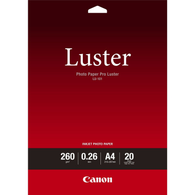 Canon Photo Paper Pro Luster 6211B006, 260 g/m2, A4, 20pcs, glossy, inkjet, white, photo paper