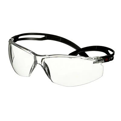 3M SecureFit 500 Glasses Safety glasses, black frame, clear lens SF501AF-BLK-EU (AS/AF)