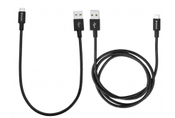 VERBATIM cable Micro B USB Cable Sync & Charge 100cm (Black) + Verbatim Micro B USB Cable Sync & Charge 30cm (Black)