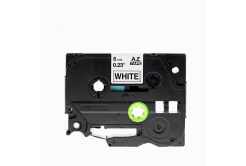 Brother TZ-N211 / TZe-N211, 6mm x 8m, black text / white tape, non-laminated compatible tape