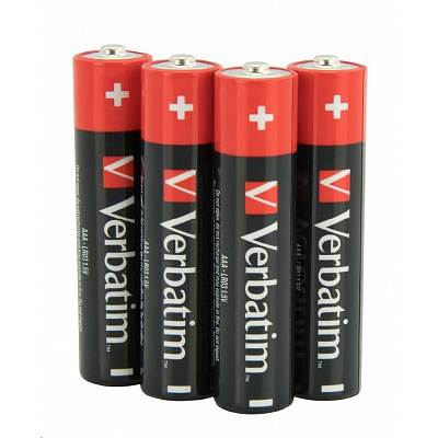 VERBATIM Alkaline Batteries AAA, 4 Pack - Shrink, LR3