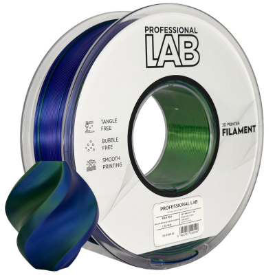 Professional Lab FG-P104-E1, 3D filament, PLA Silk, 1,75mm, 1000g, Tri Color, Blue, Green, Purple