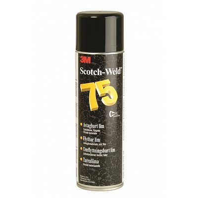 3M 75 Scotch-Weld™, repositionable spray adhesive, 500 ml