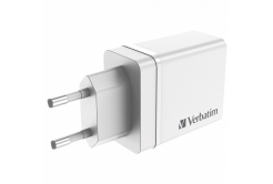 VERBATIM Universal Charger Adapter CHR-30EU2, 30W, 1x USB-C, 3x USB white