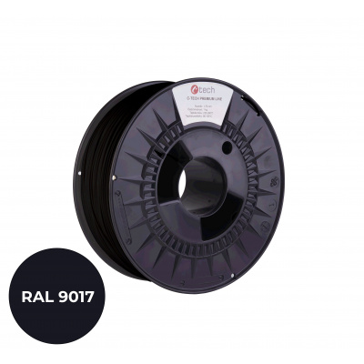 C-Tech 3DF-P-TPU90A-1.75-9017 3D filament, PREMIUM LINE, TPU 90A, flexible, RAL9017 1,75mm, 1000g, Traffic black