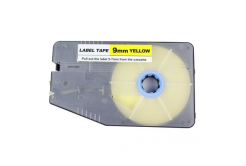 Selfadhesive tape L-Mark LM509YL, 9mm x 8m, yellow