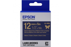 Epson LabelWorks LK-4HKK C53S654002 12mm x 5m, gold text / blue tape, textile ribbon, original tape