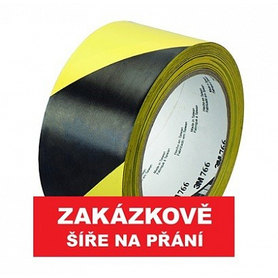 3M 766 PVC tape yellow-black 75 mm x 33 m