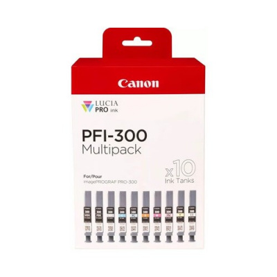 Canon PFI-300 4192C008 color multipack of original cartridges
