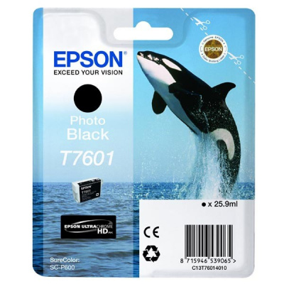 Epson T7601 C13T76014010 photo black original ink cartridge