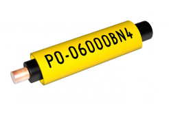 Partex PO-068TWSN4 yellow, tenkostěnná, 4,5m (6,8 -7,0mm), popisovací PVC bužírka s tvarovou pamětí, PO oválná