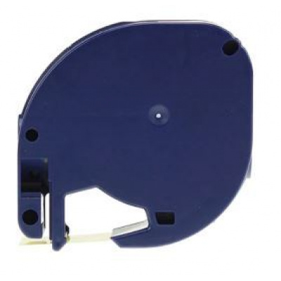 Dymo 91216 LetraTag 12mm x 4m, black text / grey tape, compatible tape