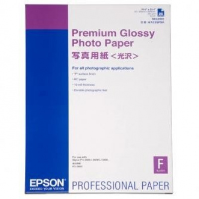 Epson Premium Glossy Photo Paper S042091, 255 g/m2, A2, 25pcs, glossy, white, photo paper