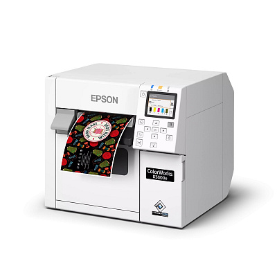Epson ColorWorks D3800e C31CK03202, color label printer USB, Ethernet, white