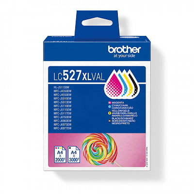 Brother LC-527XLVAL color (CMYK) original ink cartridge