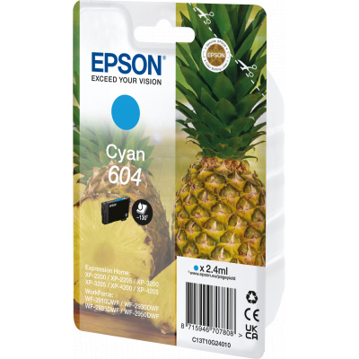 Epson 604 T10G240 C13T10G24010 cyan original ink cartridge