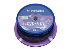 VERBATIM DVD+R(25-pack) Double layer/8x/8.5GB/spindle