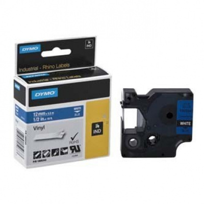 Dymo Rhino 1805243, 12mm x 5,5m, white text/blue tape, original tape