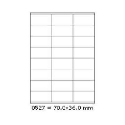 Self-adhesive labels 70 x 36 mm, 24 labels, A4, 100 sheets