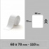 Niimbot A2A28228501, 60x70mm, 110 pcs, white self-adhesive labels