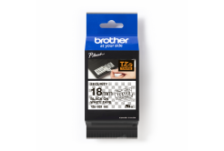 Brother TZe-SE4 Pro Tape, 18mm x 8m, white text/black tape, original tape