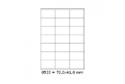 Self-adhesive labels 70 x 41 mm, 21 labels, A4, 100 sheets