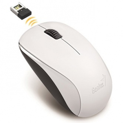 Genius Mouse NX-7000 31030027401, 1200DPI, 2.4 [GHz], optical, 3tl., wireless USB, white, 1 pc AA