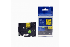 Brother TZ-621 / TZe-621, 9mm x 8m, black / yellow, compatible tape