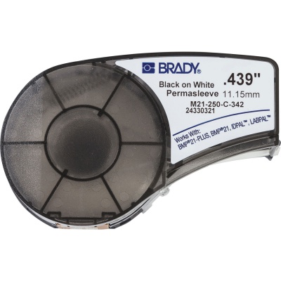 Brady M21-250-C-342 / 110925, PermaSleeve Heat-shrink Polyolefin Sleeve, 11.15 mm x 2.10 m