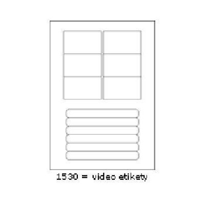 Self-adhesive labels 76 x 45,5 mm, 12 labels, A4, 100 sheets