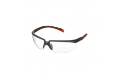 3M Solus 2000 Safety Glasses with Scotchgard Anti-Fog Coating (K&N), Gray-Red, Clear Lens