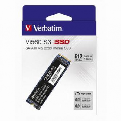 Verbatim 49363 Internal drive SSD, M.2 SATA III, 512GB, GB, Vi560, 560 MB/s-R, 520 MB/s-W