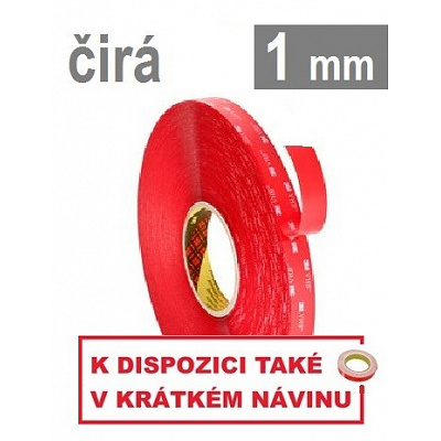 3M VHB™ 4910-F, tl. 1 mm, transparentní oboustranně velmi silně lepicí akrylová páska Arch A4