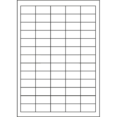 Self-adhesive labels 38 x 21,2 mm, 65 labels, A4, 1000 list
