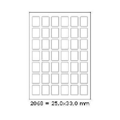 Self-adhesive labels 25 x 33 mm, 42 labels, A4, 100 sheets