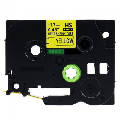 Compatible tape Brother HSe-631 11,7mm x 1,5m, black text / yellow tape