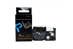 Casio XR-6BKG 6mm x 8m gold / black, compatible tape