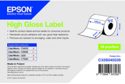 Epson C33S045539 High Gloss, for ColorWorks, 102x51mm, 610pcs, white self-adhesive labels